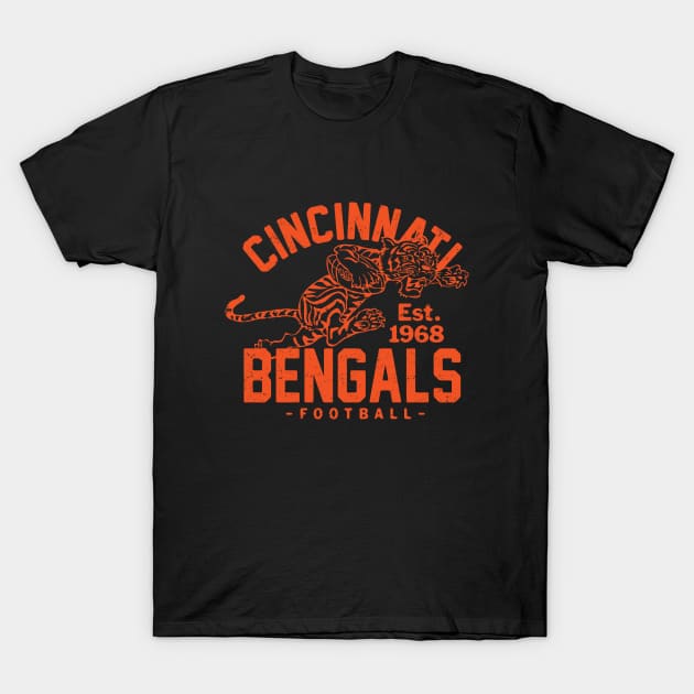 Vintage Cincinnati Bengals 2 by Buck Tee Originals T-Shirt by Buck Tee